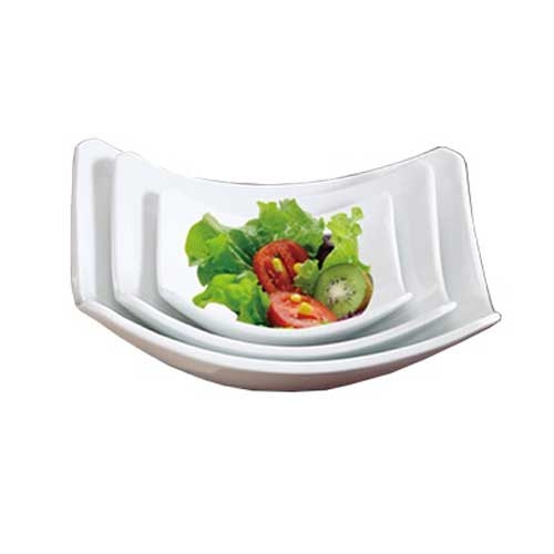 Yanco Lion King Bone White Square Salad/Soup Bowl, 25 Ounce -- 24 per case.
