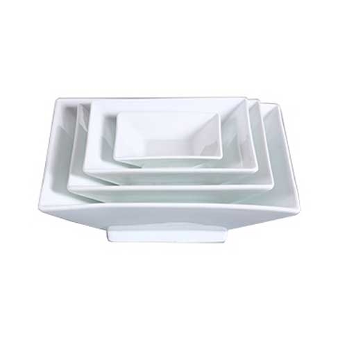 Yanco Lion King Bone White Square Footed Bowl, 12 Ounce -- 24 per case.