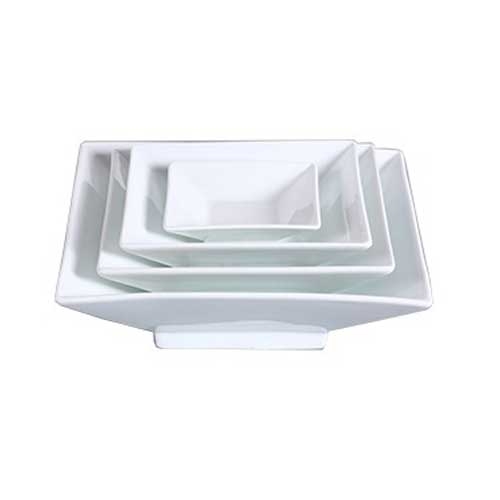 Yanco Lion King Bone White Square Footed Bowl, 64 Ounce -- 12 per case.