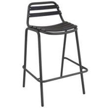 Emu Light Antique Iron Plus Slate Outdoor Indoor Stacking Barstool, 38 x 23 x 22.5 inch -- 4 per case.