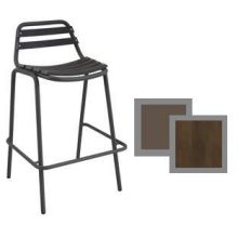 Emu Light Antique Bronze Plus Cedar Outdoor Indoor Stacking Barstool, 38 x 23 x 22.5 inch -- 4 per case.