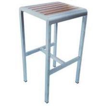 Emu Sid Oak with Brushed Aluminum Edge Outdoor Indoor Backless Barstool, 30 x 16.5 x 15 inch -- 2 per case.