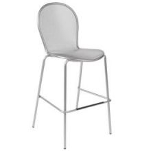 Emu Ronda Glossy Aluminum Outdoor Indoor Stacking Barstool, 46 x 21.5 x 25 inch -- 2 per case.