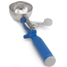 Disher With Dark Blue Handle, 16 Size, 2 Ounce. 12 Per Case