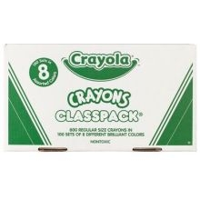 Crayola 8 Colors Crayons Classpack - 800 per pack.