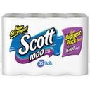 Scott White Bathroom Tissue - 36 rolls per pack.