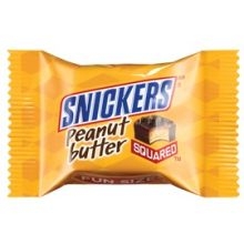 Snickers Fun Size Peanut Butter Squared Candy Bar, 11.5 Ounce -- 12 per case.