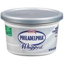 Kraft Philadelphia Whipped Plain Cream Cheese Spread, 8 Ounce -- 12 per case.
