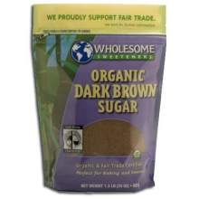 Wholesome Sweeteners Fair Trade Organic Dark Brown Sugar, 1.5 Pound -- 6 per case