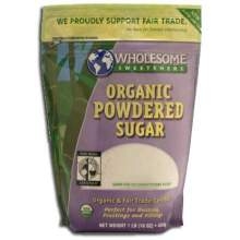 Wholesome Sweeteners Fair Trade Organic Powdered Sugar, 1 Pound -- 6 per case