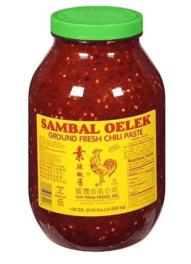 Huy Fong Sambal Oelex Ground Fresh Chili, 1 Gallon -- 3 per case.