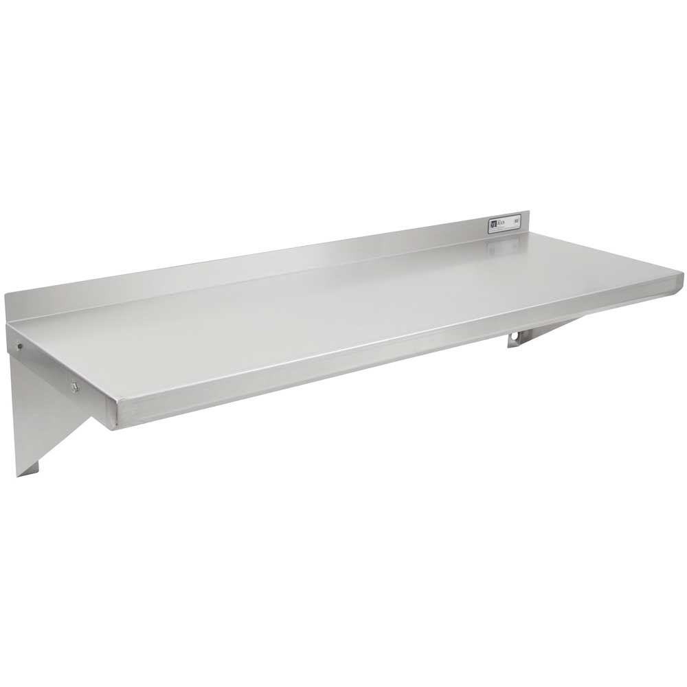 John Boos 18 Gauge Stainless Steel Wall Shelf, 132 x 12 inch.