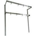 John Boos Table Mount Double Bar Stainless Steel Pot Rack, 84 inch.