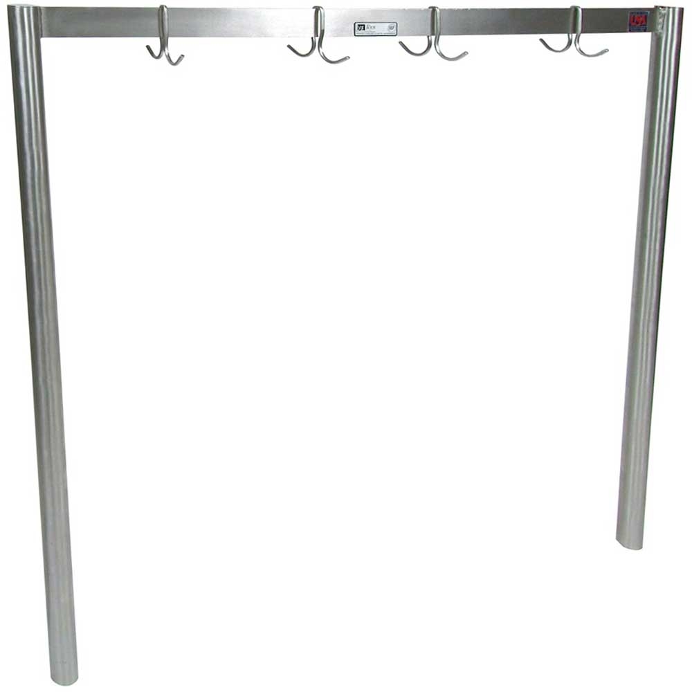 John Boos Wall Mount Double Bar Stainless Steel Pot Rack, 36 inch.