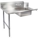 John Boos 14 Gauge Stainless Steel Soiled Dishtable with Left Leg, 36 inch.