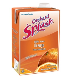Orchard Splash 100 Percent Orange Juice, 25 Ounce --12 Case