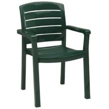 Grosfillex Acadia Amazon Green Stacking Dining Armchair -- 12 per case.