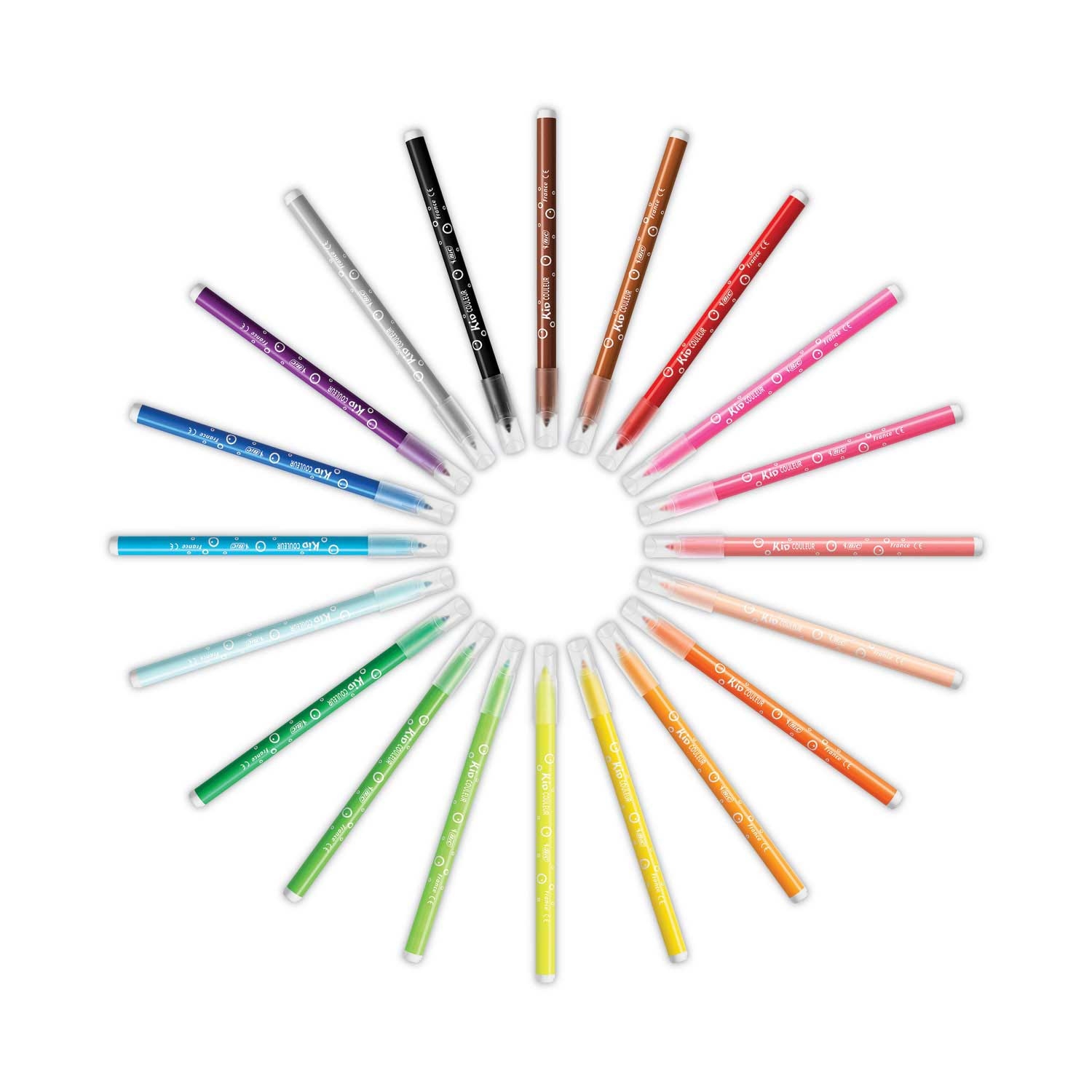 BIC Assorted Colors Kids Ultra Plastic Tube Washable Medium Bullet Tip Marker - 20 per pack -- 1 pack