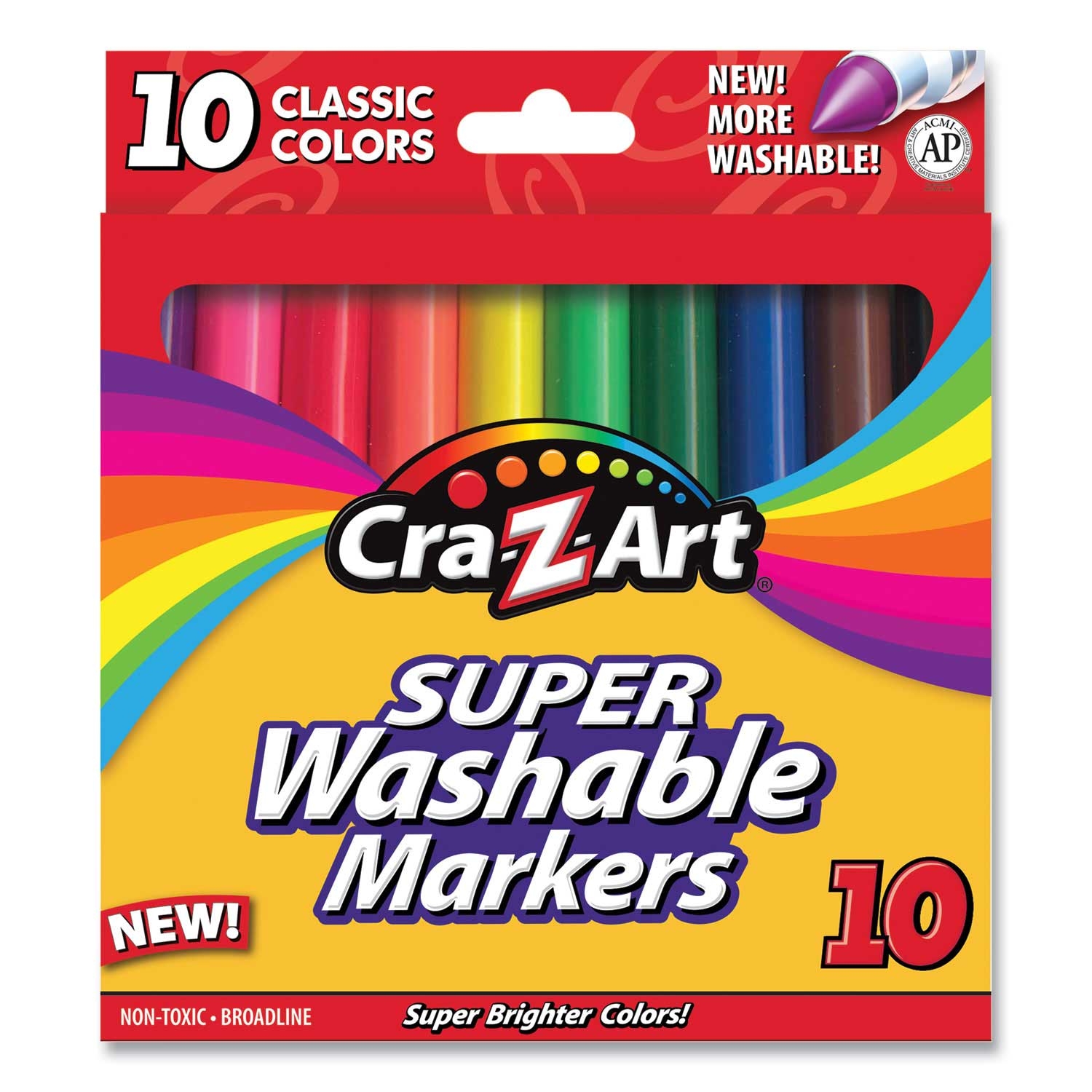 Cra-Z-Art Broad Bullet Tip Super Washable Marker - 10 per set -- 1 set