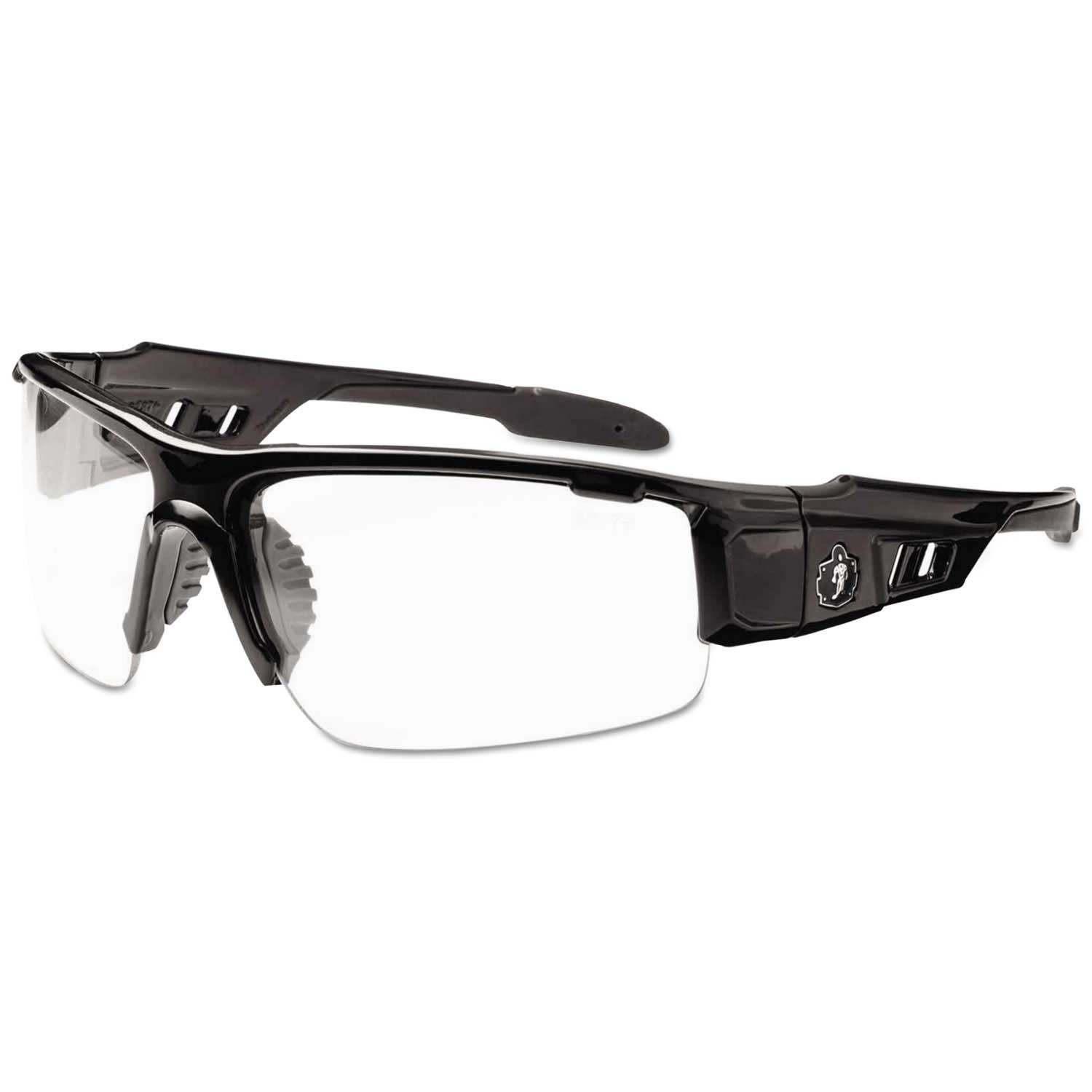 Ergodyne Nylon Polycarbonate Black Frame Clear Lens Skullerz Dagr Safety Glasses