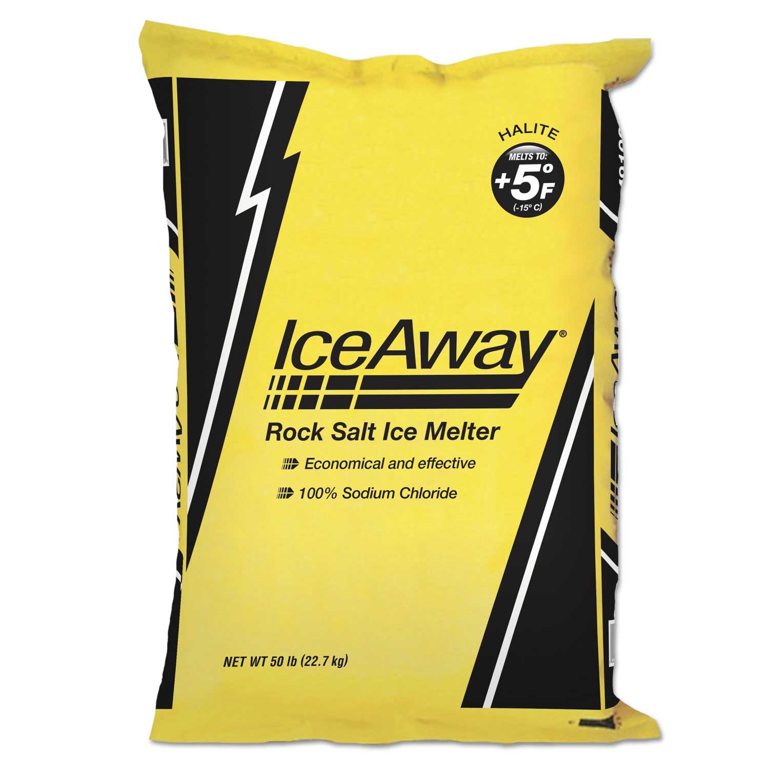 IceAway Rock Salt Ice Melter, 50 Pound Bag