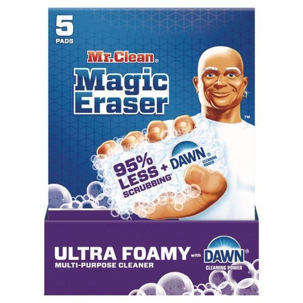 Mr Clean 0.7 inch Thick Ultra Foamy Magic Eraser, 5 count -- 4 per case