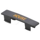Tablecraft Black with Orange Print House Tag for NSF Saferfood Solutions Option Dispenser, 0.5625 x 0.4375 x 2.5 inch