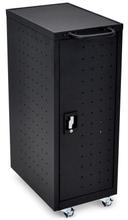 Luxor Black 12-Laptop / Chromebook Compact Charging Cart, 14 x 21.15 x 39.625 inch