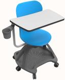 Luxor Black All-In-One Student Desk and Chair, 23.5 x 27.5 to 29 x 35 inch Height