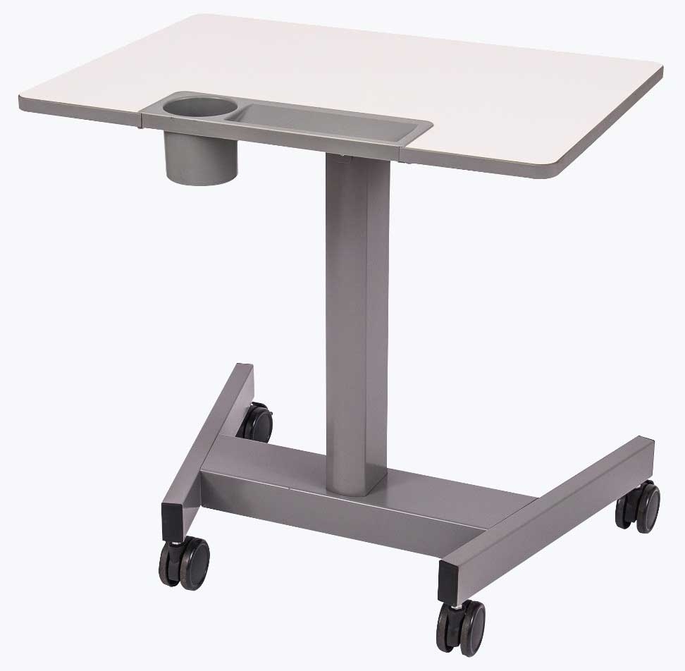 Luxor Black Student Pneumatic Sit Stand Desk, 27.5 x 19.5 x 29 to 43.5 inch Height