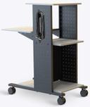 Luxor Black Electric Mobile Presentation Station, 18 x 34.25 x 40 inch Height