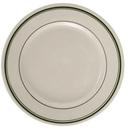 Yanco Green Band Ceramic American White Round Plate, 7 1/8 inch Diameter -- 36 per case.